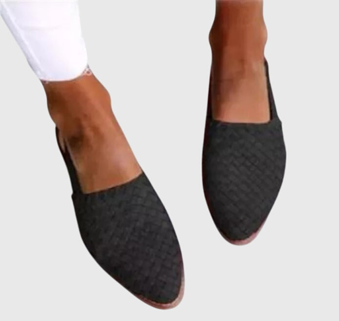 Mariya | Stylish Woven Slip-On Flats