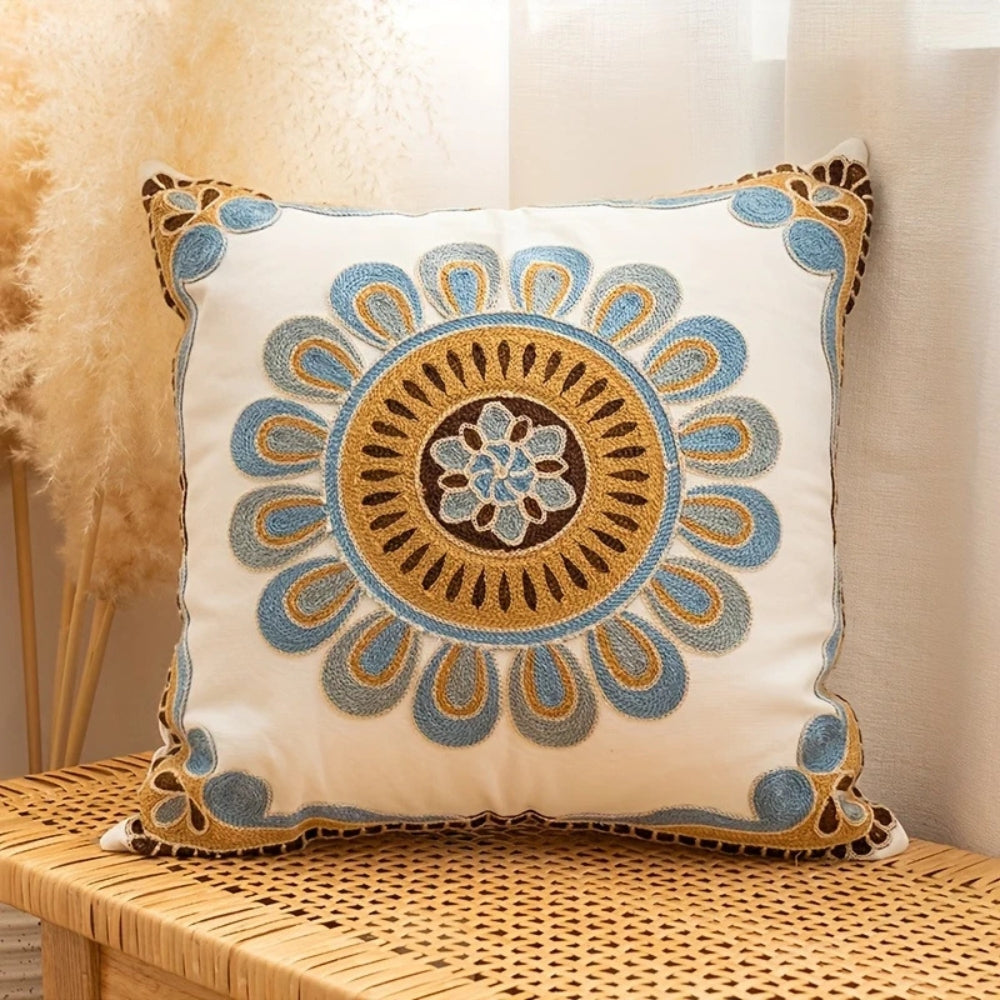 Aurae Embroidered Vintage Cushion Cover