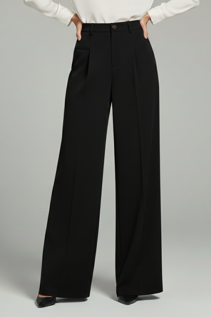 Blair | Women's Wide Leg Palazzo Trousers with Pleats