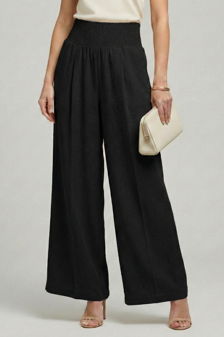 Sylvia | Women's Palazzo Trousers High Waist Pleats