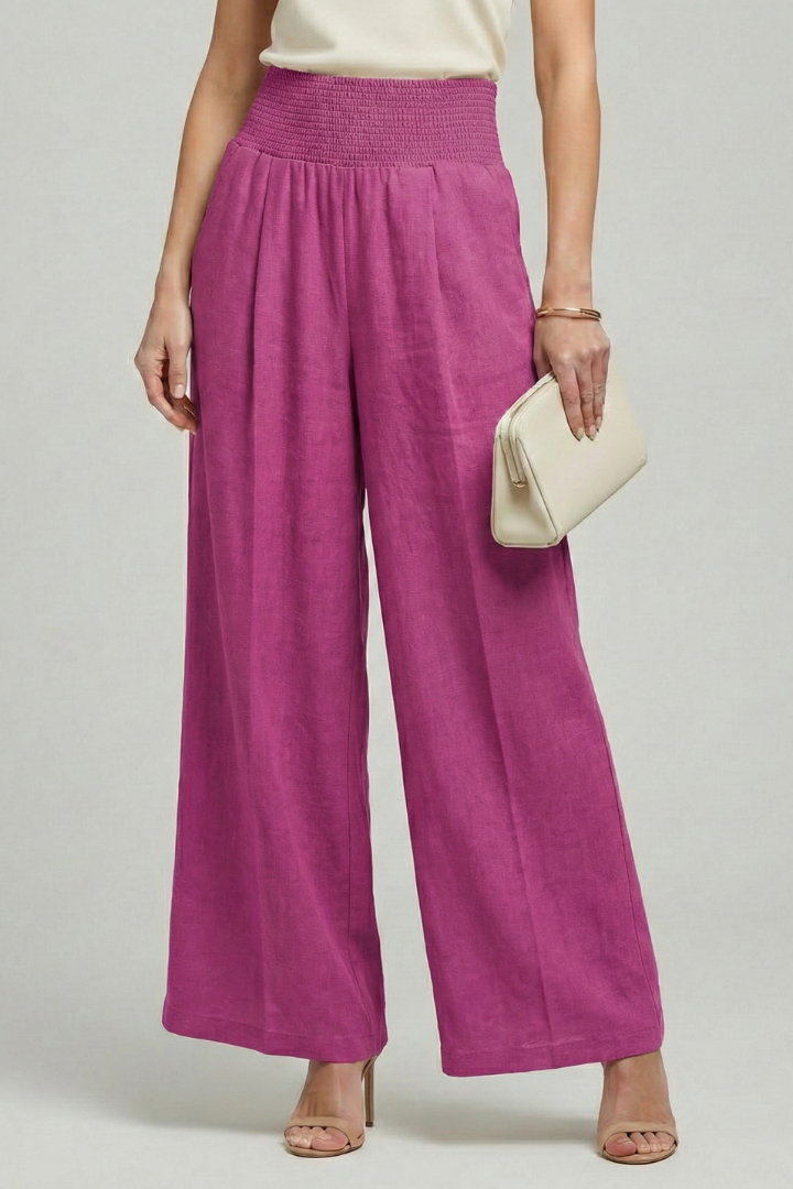 Sylvia | Women's Palazzo Trousers High Waist Pleats