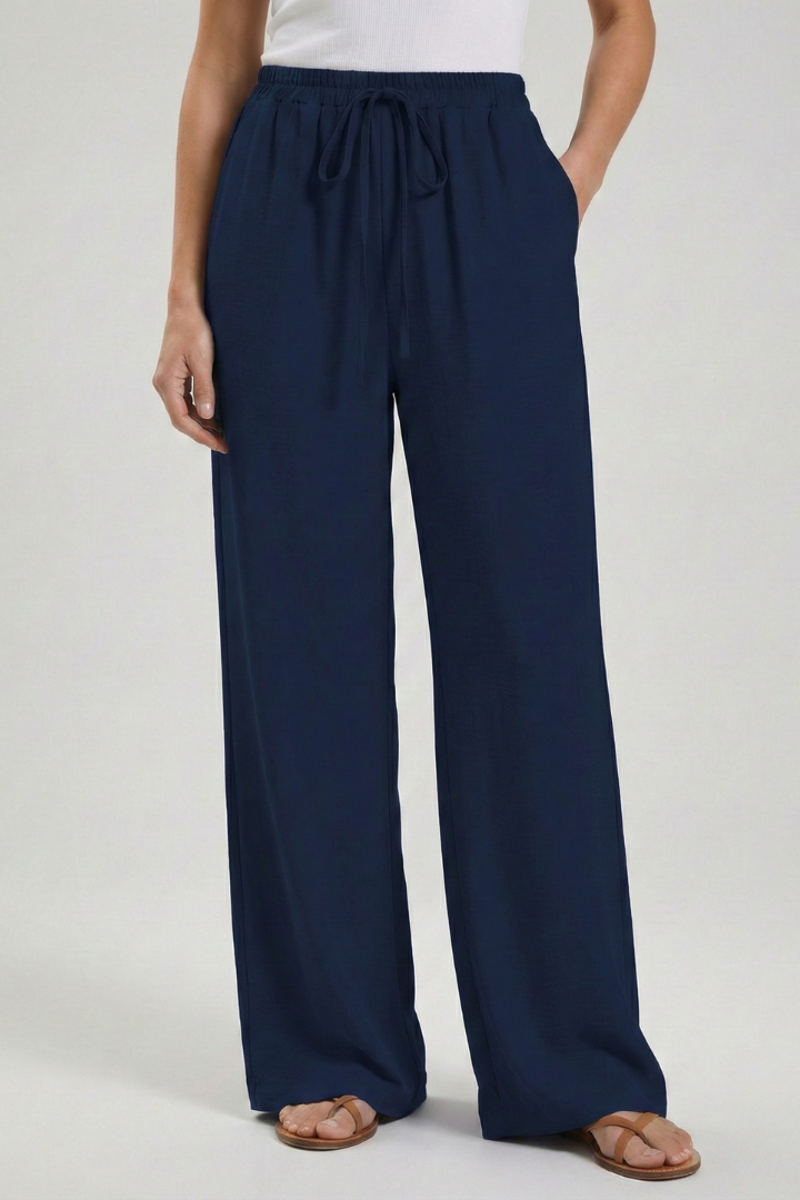 Winnie | Women's Palazzo Trousers with Drawstring Waist