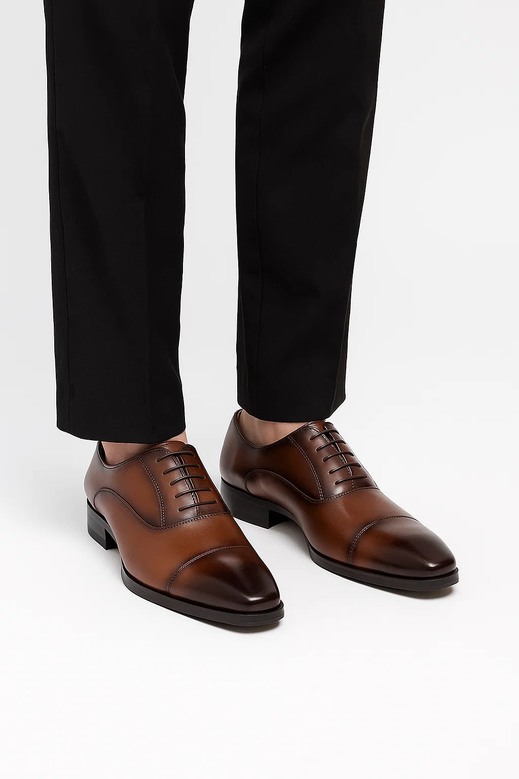 David | Men's Black Dress Shoes Genuine Leather Derby
