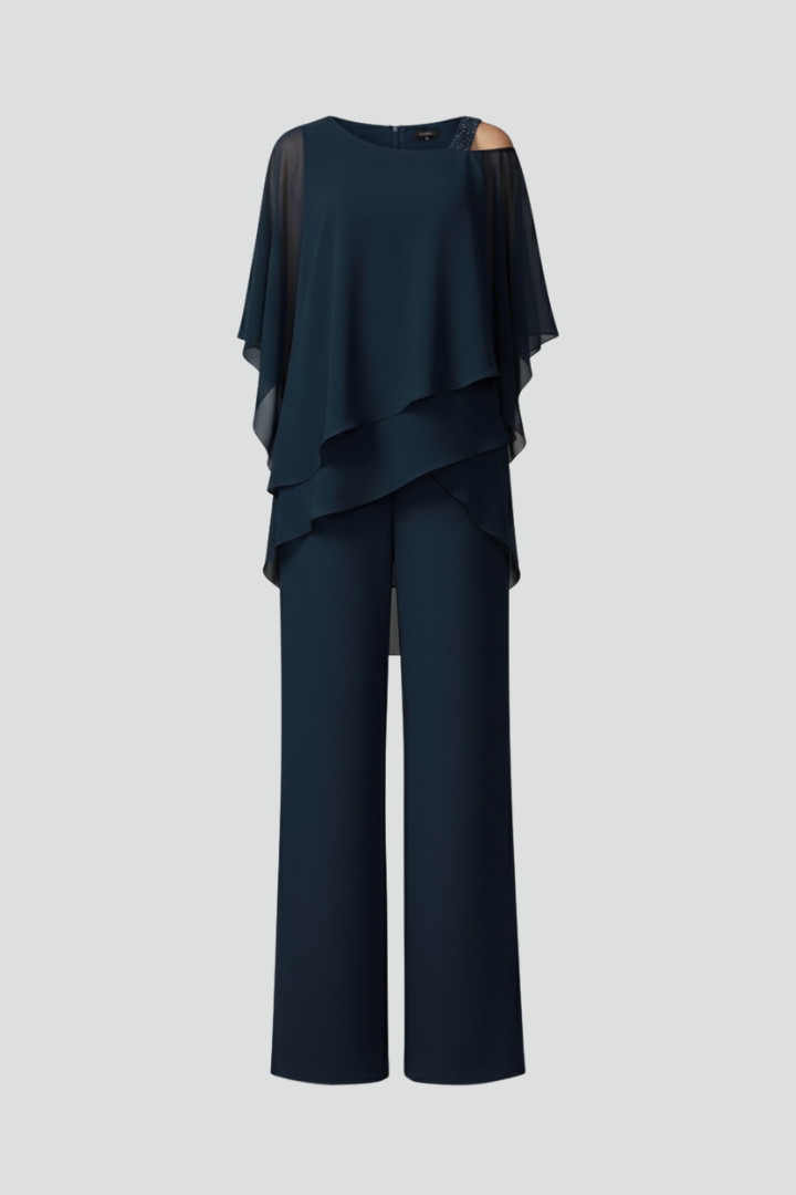 Hailee | Women's Cold-Shoulder Wide-Leg Jumpsuit