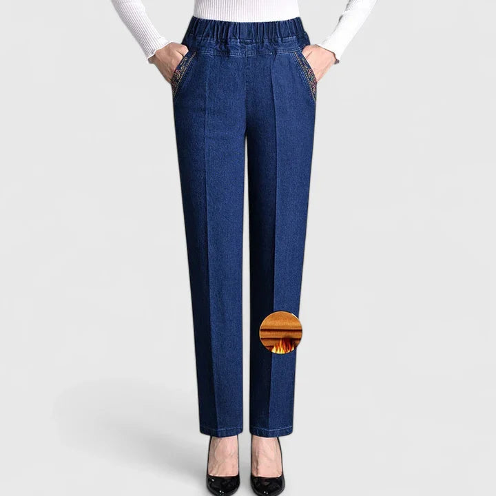 Fiona | Women's Plush-Lined Straight Leg Pants