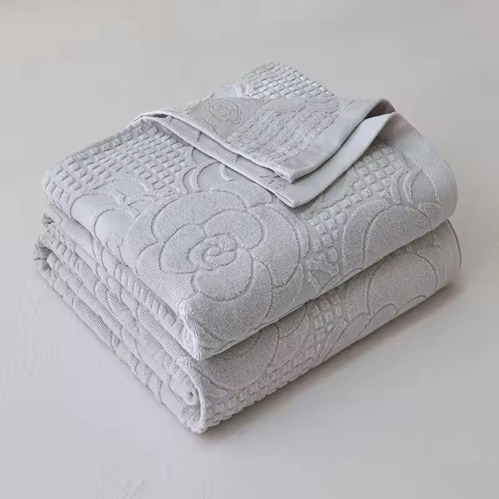 Flora Terry Cotton Weave Blanket