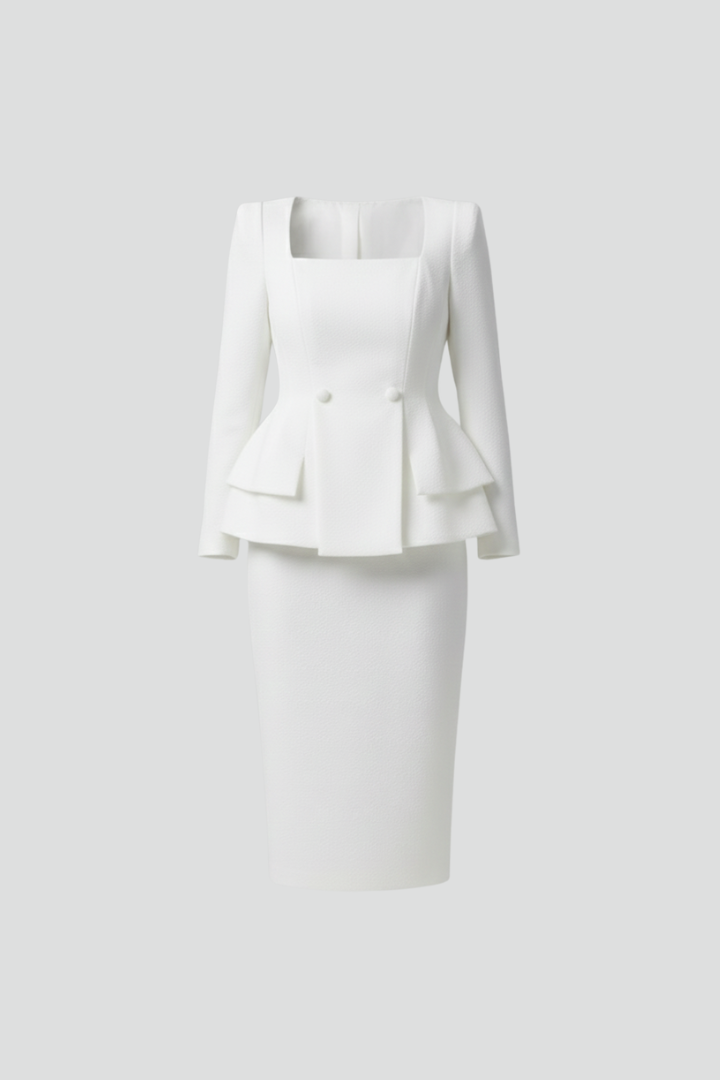 Kylie | Women's Blazer and Skirt Suit with Square Neck