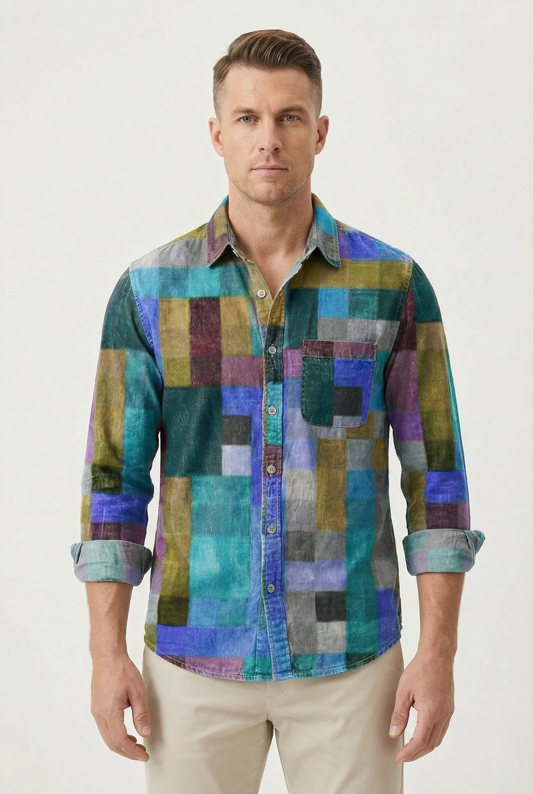 Cameron | Men's Casual Relaxed Fit Button-Up Shirt