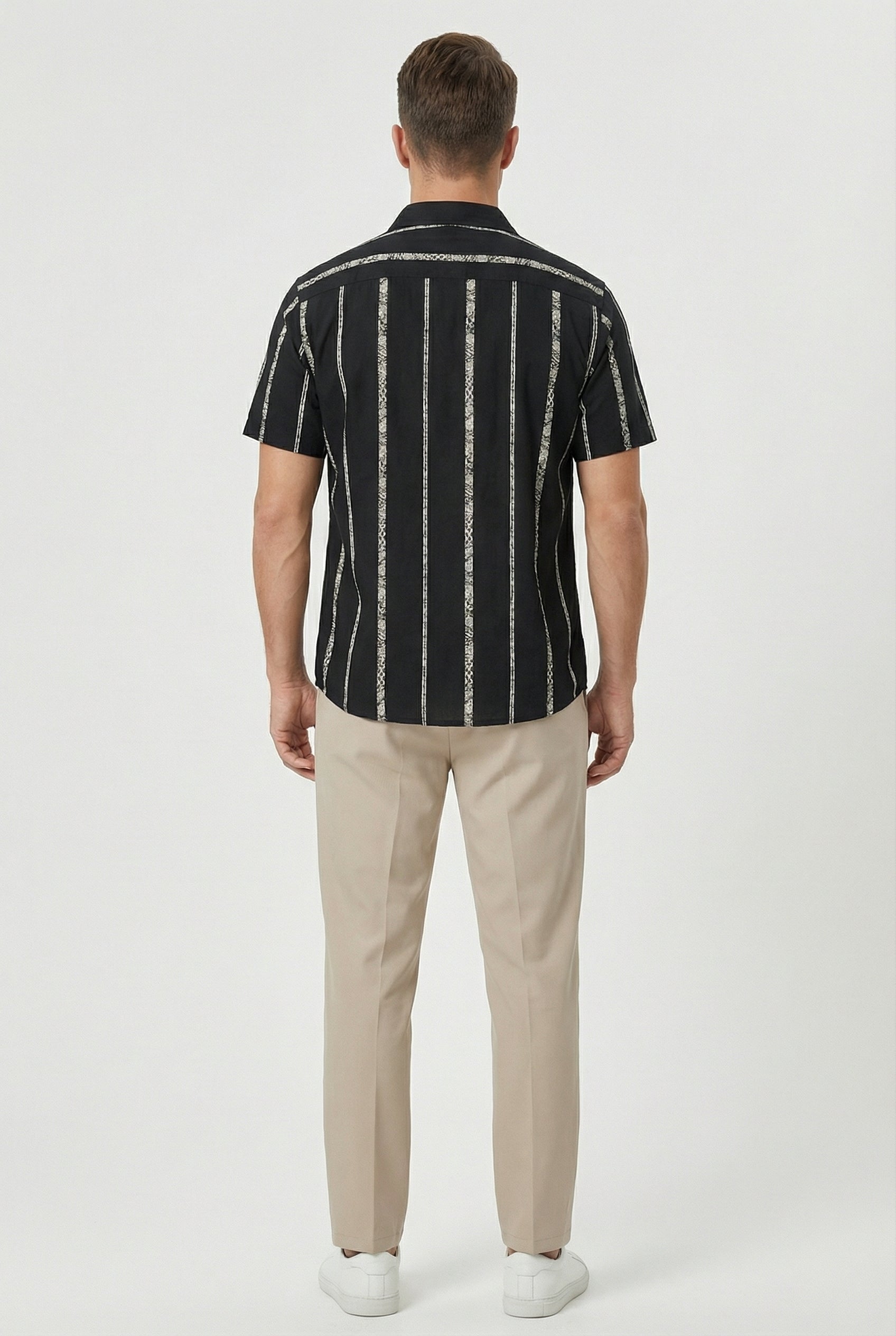 Elliot | Men's Cotton Relaxed Fit Striped Shirt