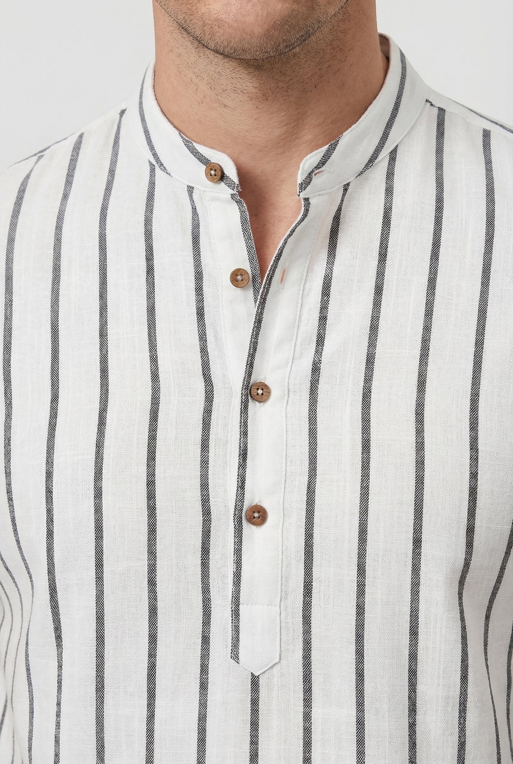 Dylan | Men's Cotton Striped Short Sleeve Shirt