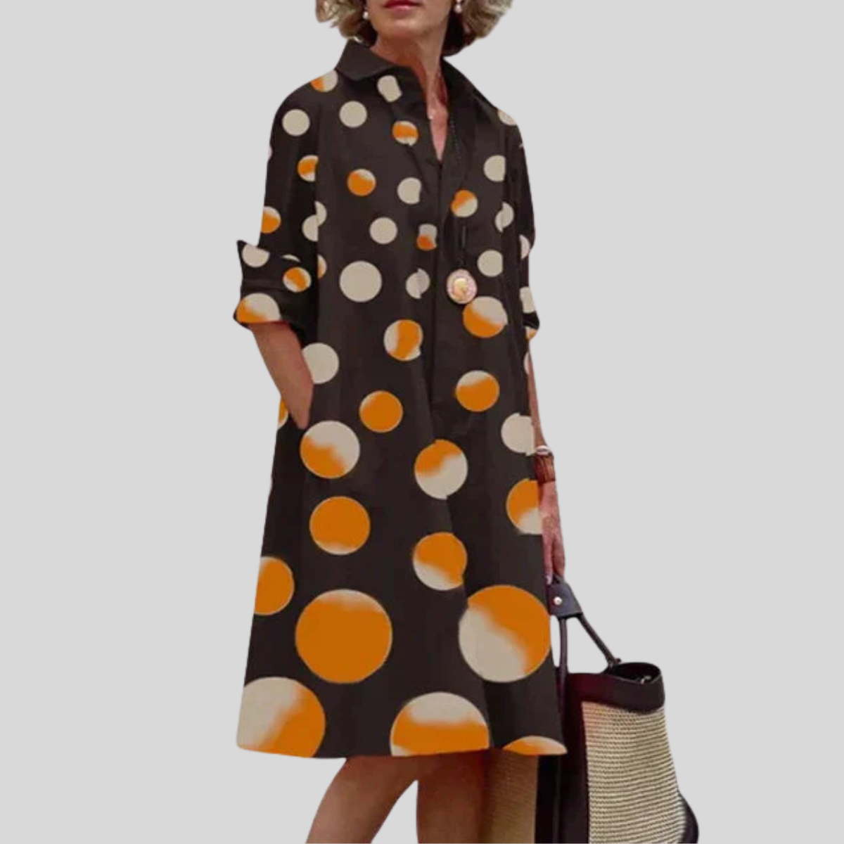 Paige | Women's Casual Knee-Length Dress with Pockets