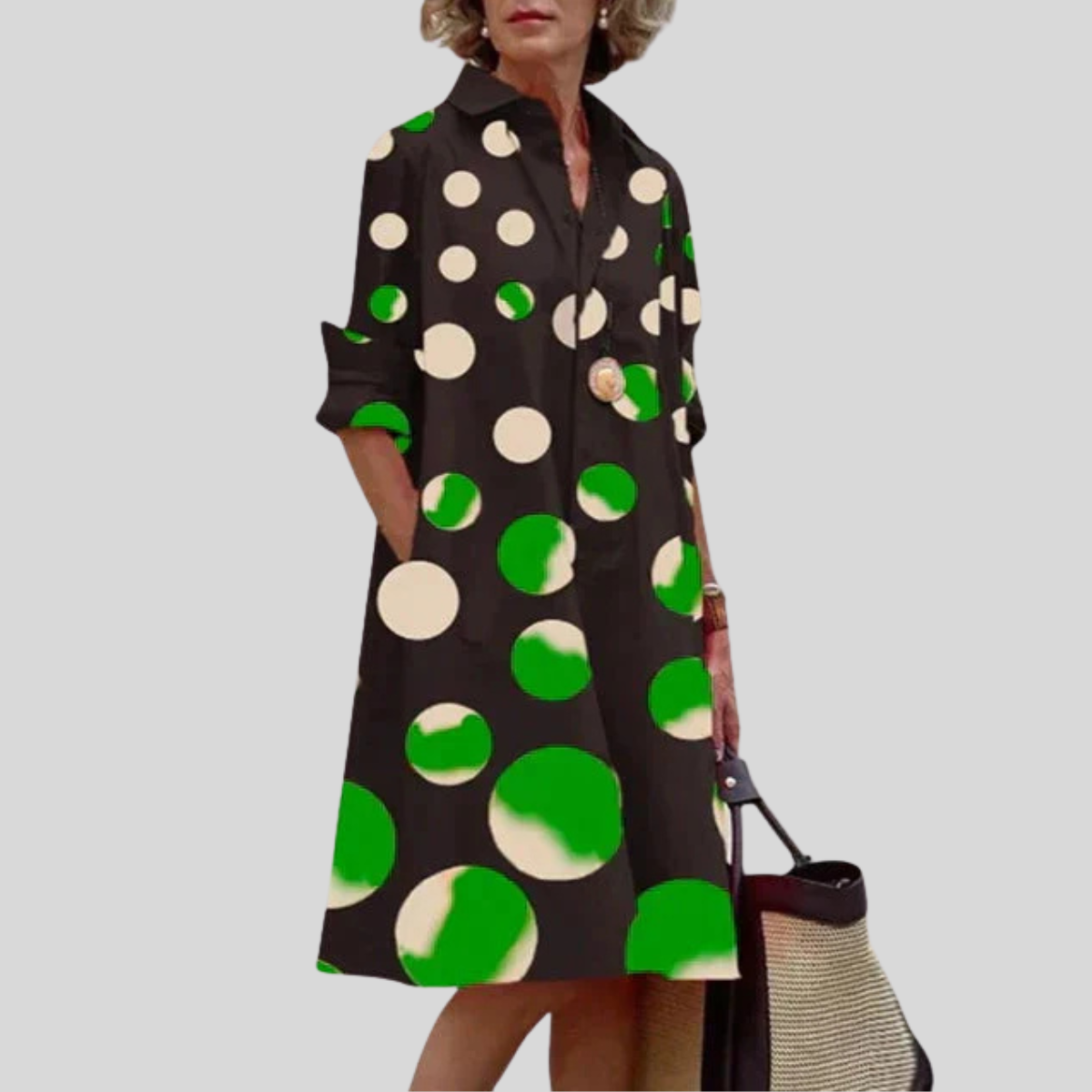 Paige | Women's Casual Knee-Length Dress with Pockets