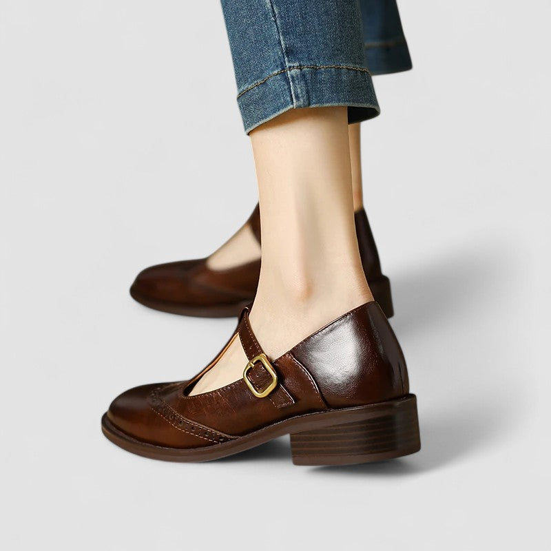 Claudia | Classic T-Bar Mary Jane Flat Shoes