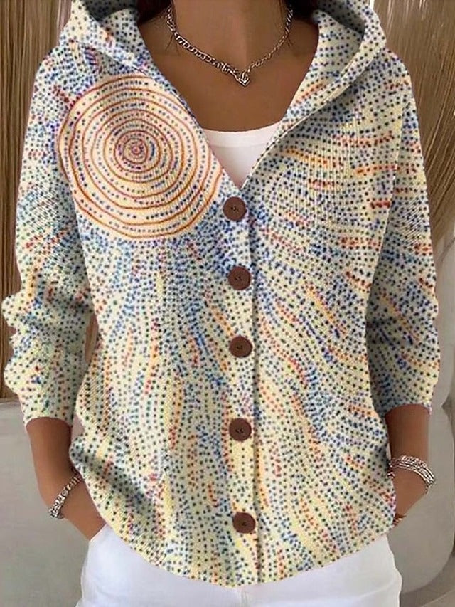Yvaine | Elegant Button Hooded Sweater