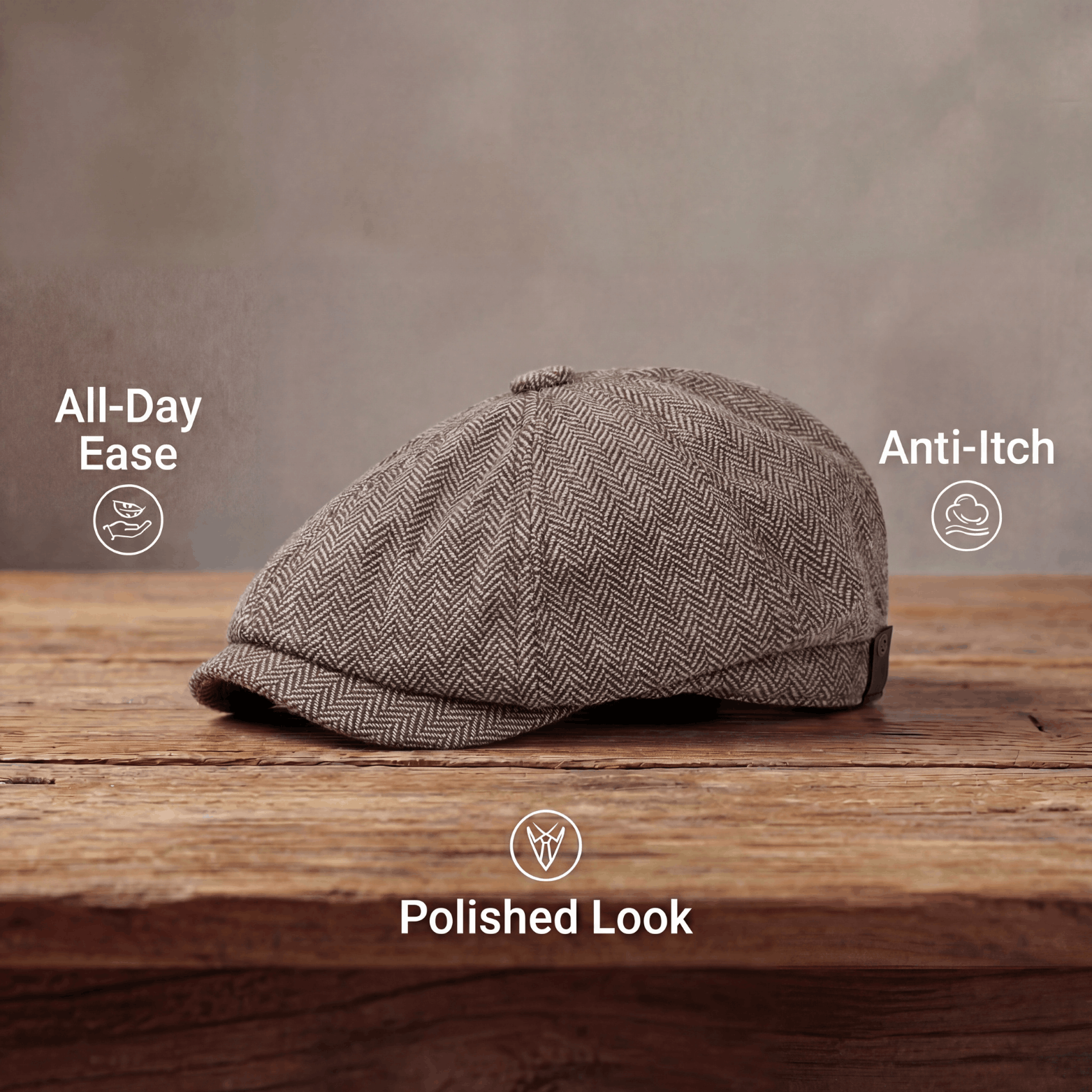 George | Classic Textured Flat Cap