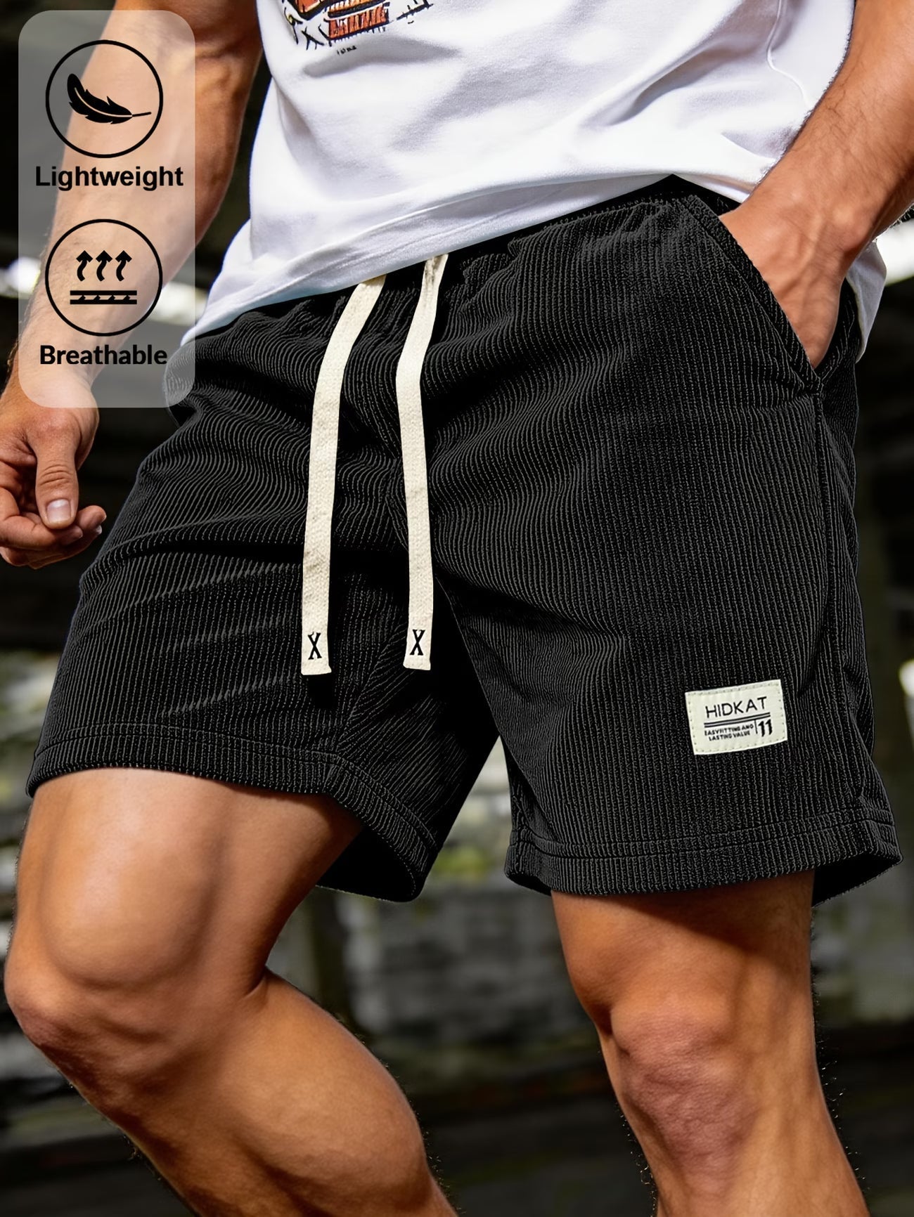Arthuro | Casual Corduroy Lace Shorts