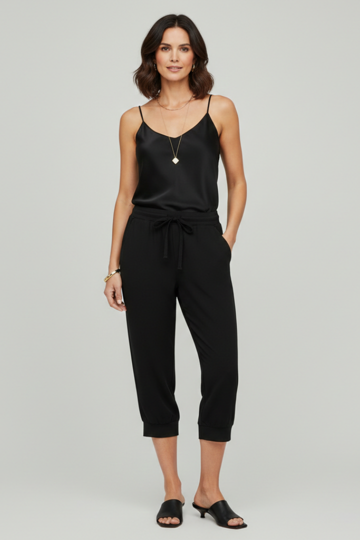 Audrey | Women's Capri Trousers with Drawstring Waist