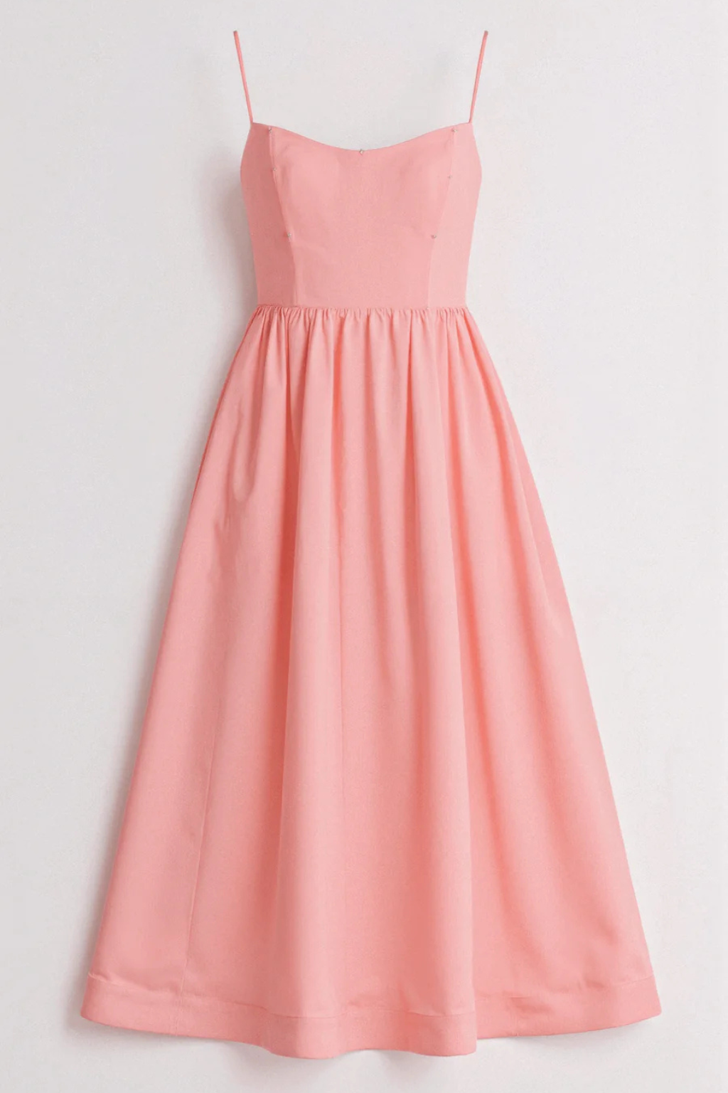 Darla | Women's A-Line Midi Dress with Slim Straps