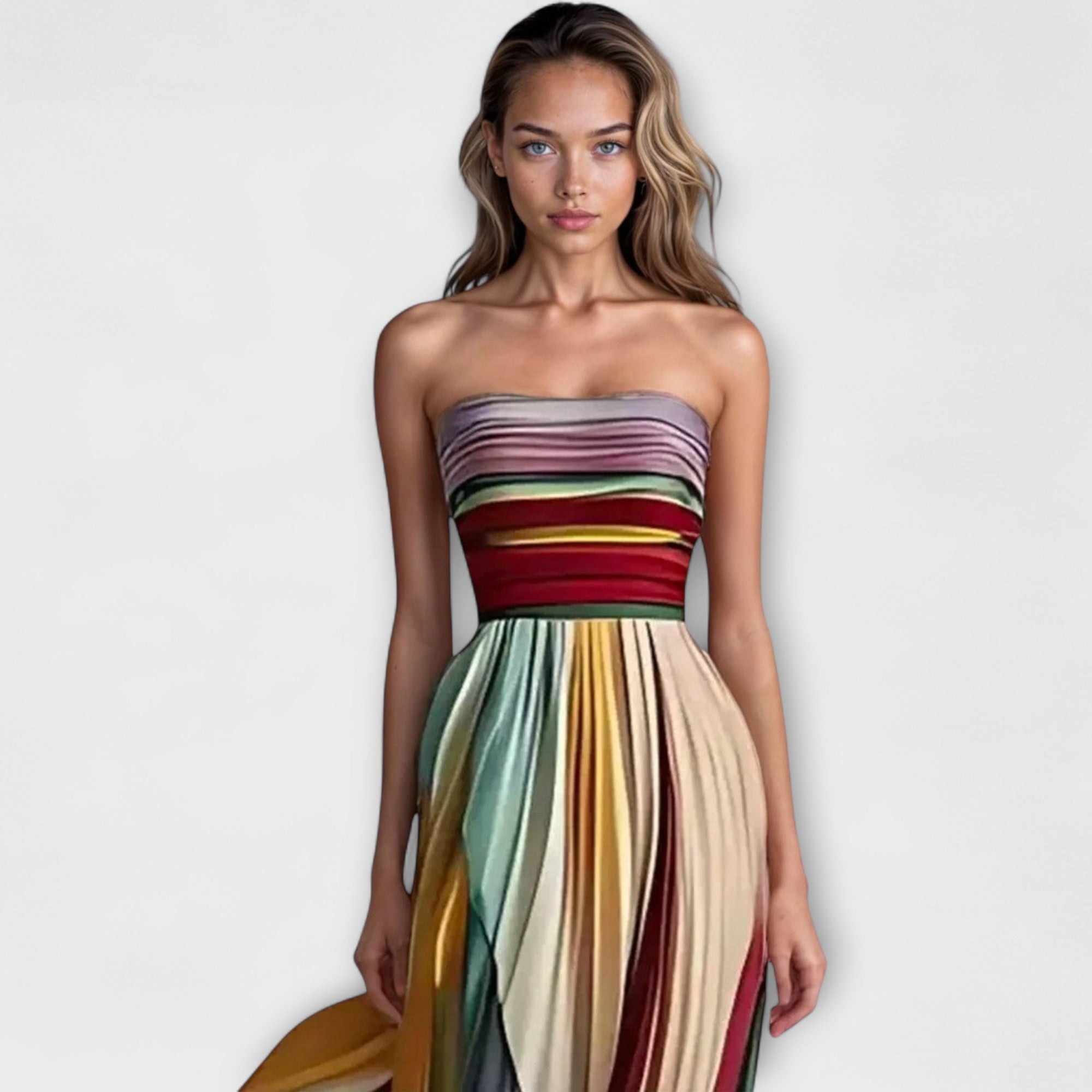 Lindsey | Women's Pleated Strapless Summer Dress