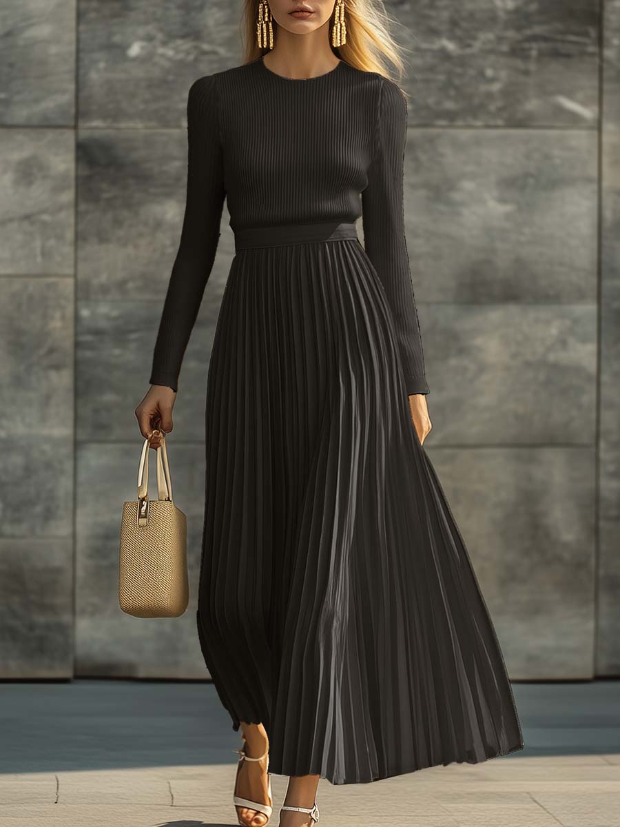 Patty | Women's Casual Knitted Satin Dress