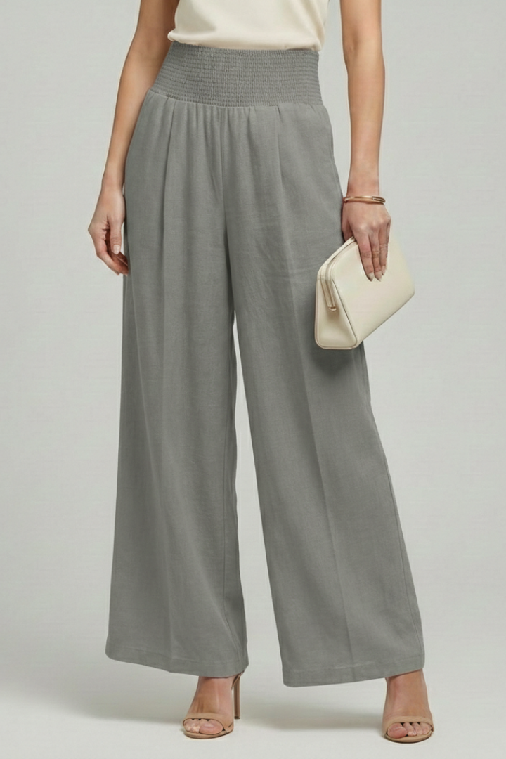 Sylvia | Women's Palazzo Trousers High Waist Pleats