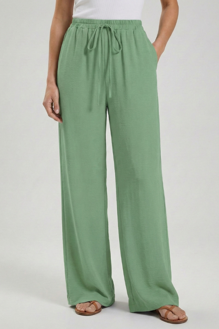 Winnie | Women's Palazzo Trousers with Drawstring Waist