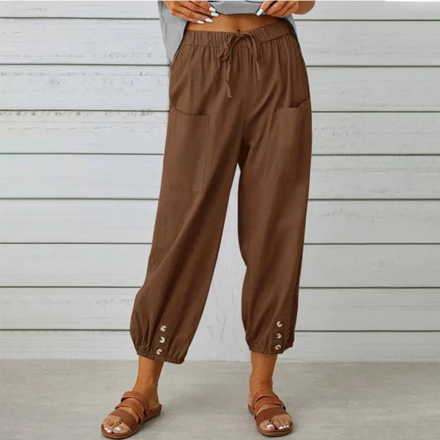 Maria | Women's Relaxed Fit High Waist Pants