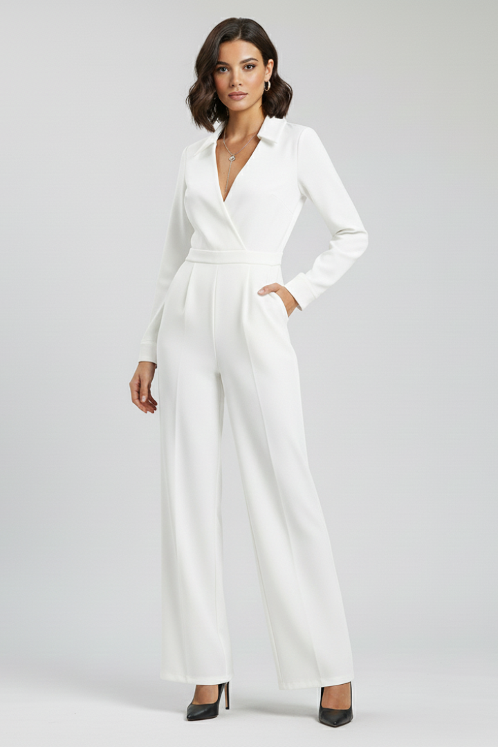 Ella | Women's Tailored Wide-Leg Jumpsuit