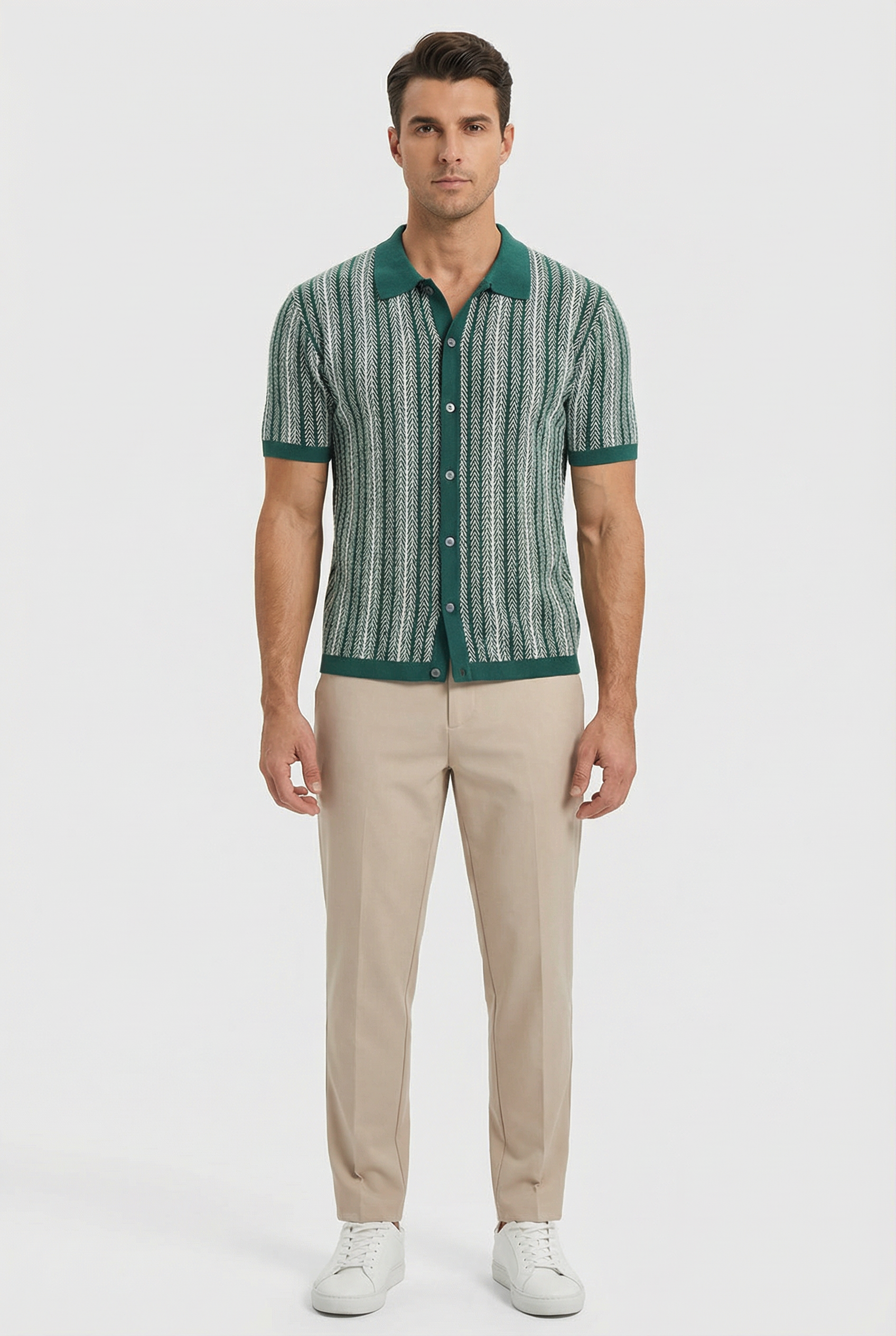 Tyler | Men's Button-Down Herringbone Shirt