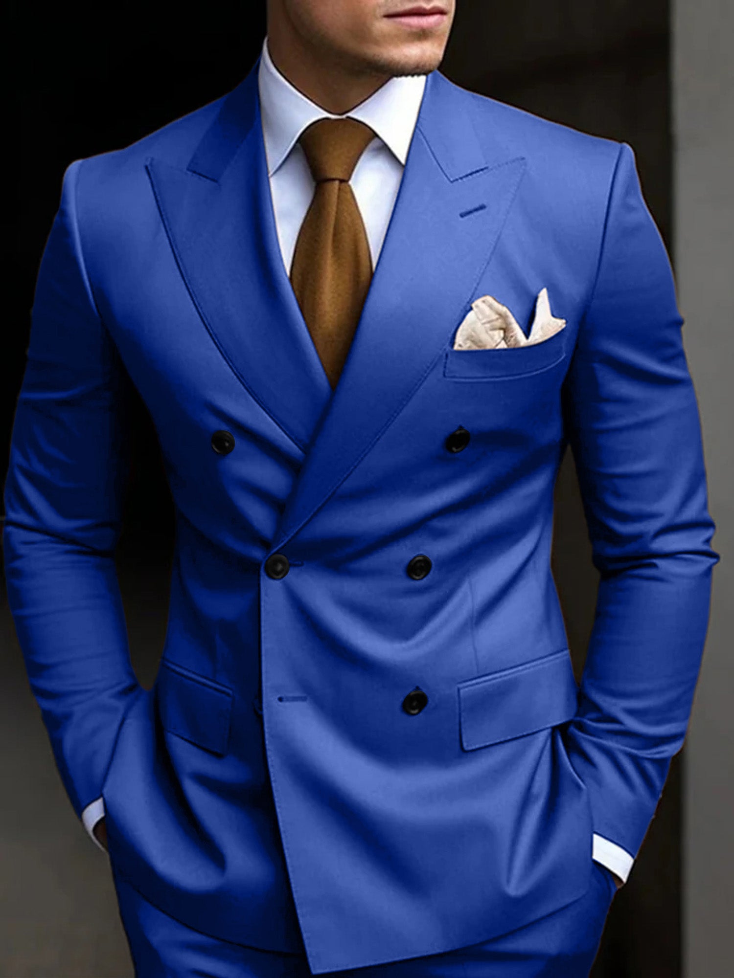 Daniel | Men's Suit Cotton Blend Double Breasted Design