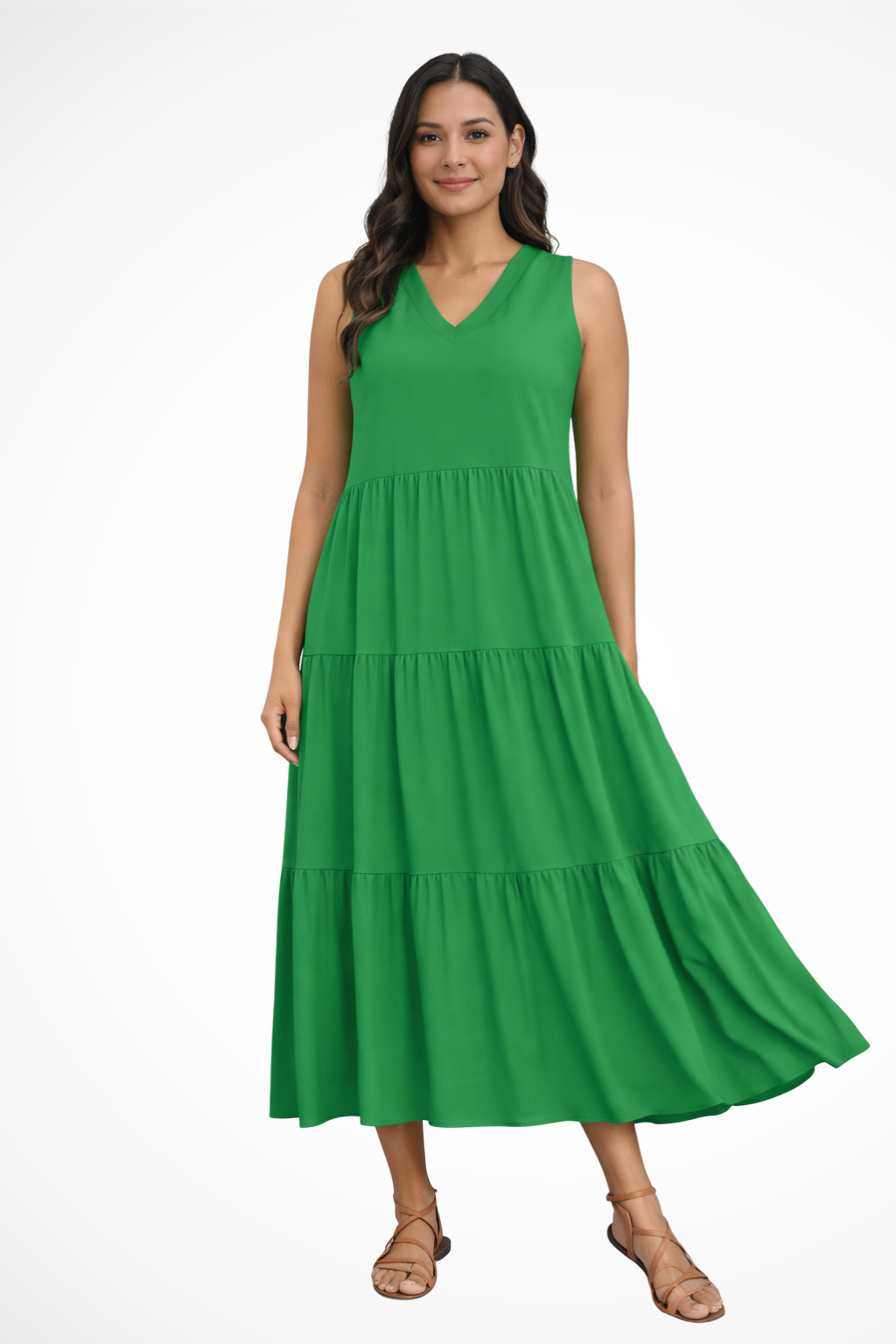 Florence | Women's Tiered V-Neck Maxi Dress