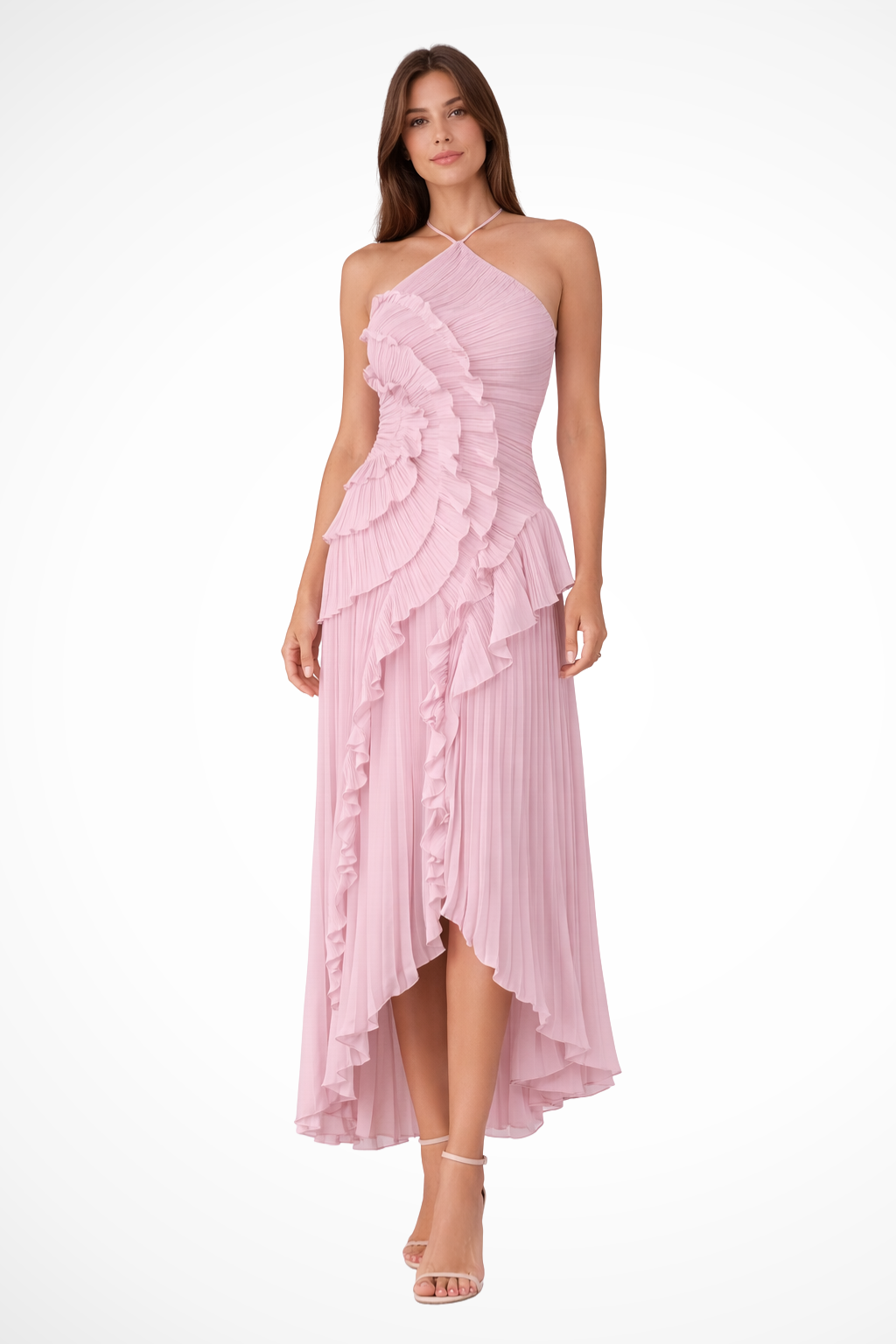 Imogen | Women's Ruffled Halter Maxi Dress
