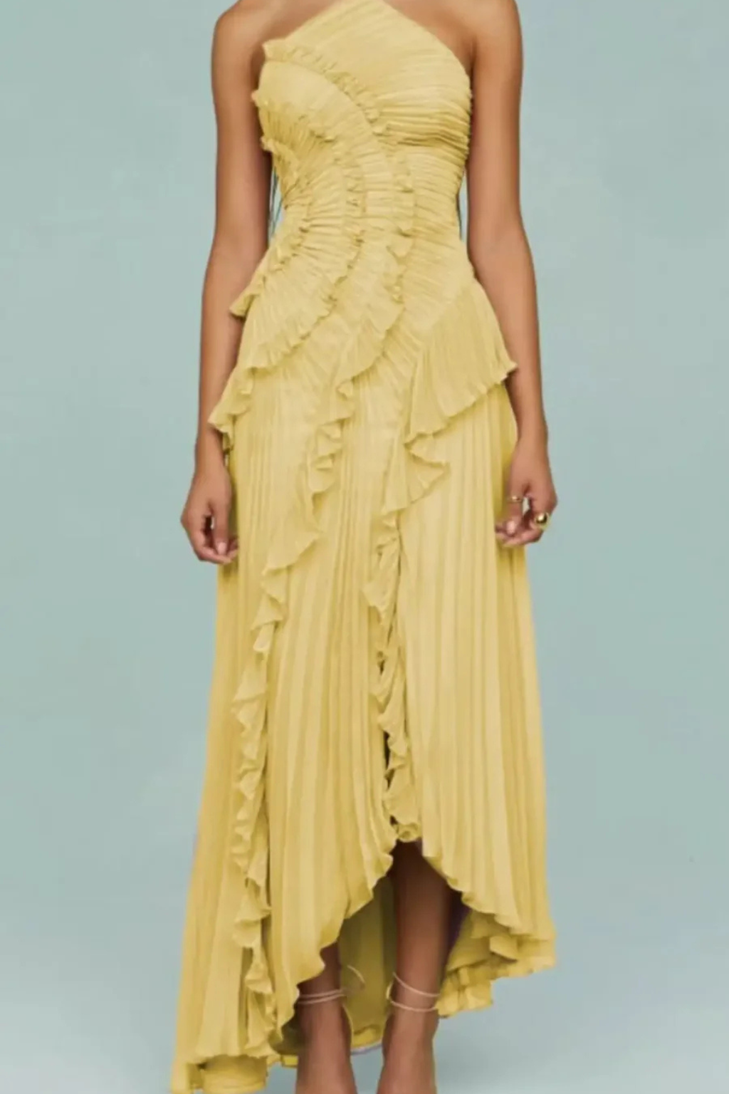 Imogen | Women's Ruffled Halter Maxi Dress