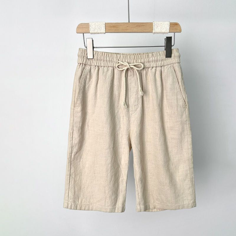 Leonard | Men's Casual Cotton-Linen Blend Shorts