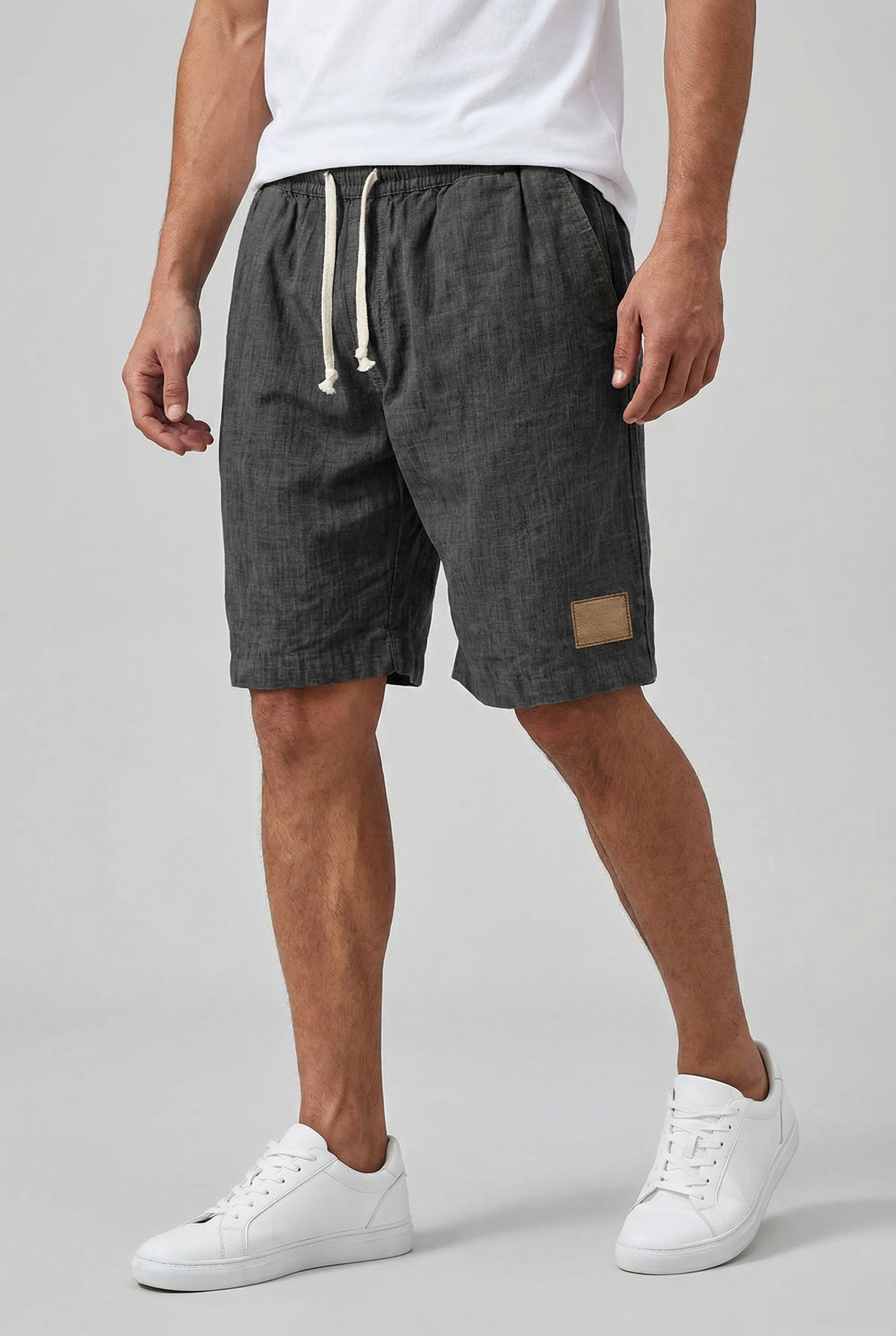 Liam | Men's Casual Linen Shorts with Elastic Waistband