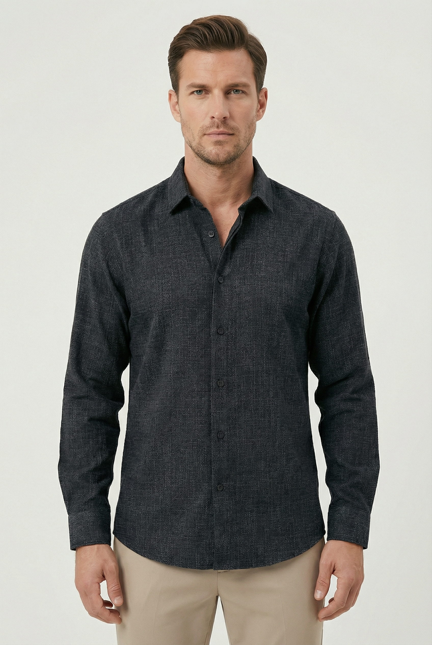 Jesse | Men's Linen Blend Long Sleeve Shirt