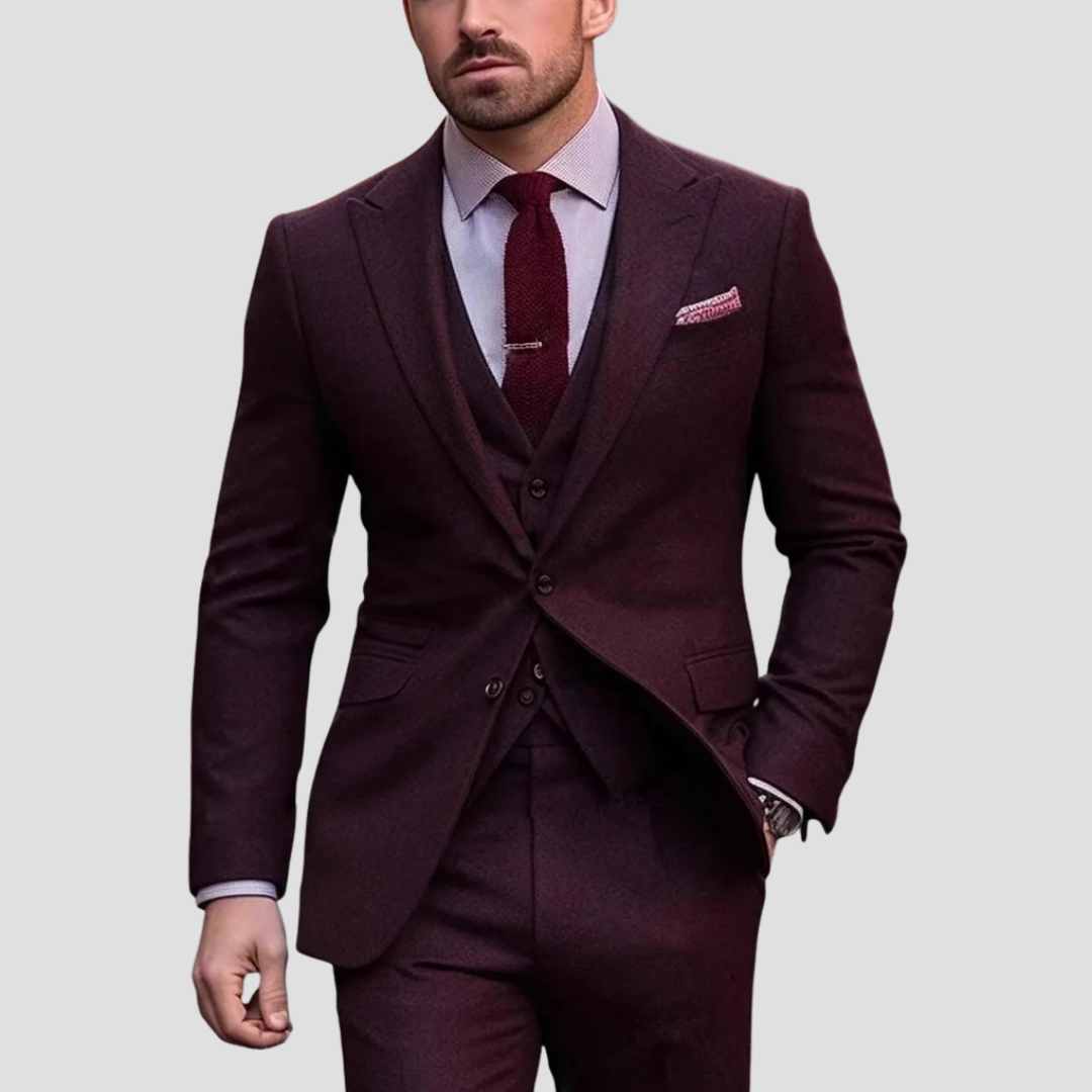 Louie | Men's Slim Fit Three-Piece Wedding Suit