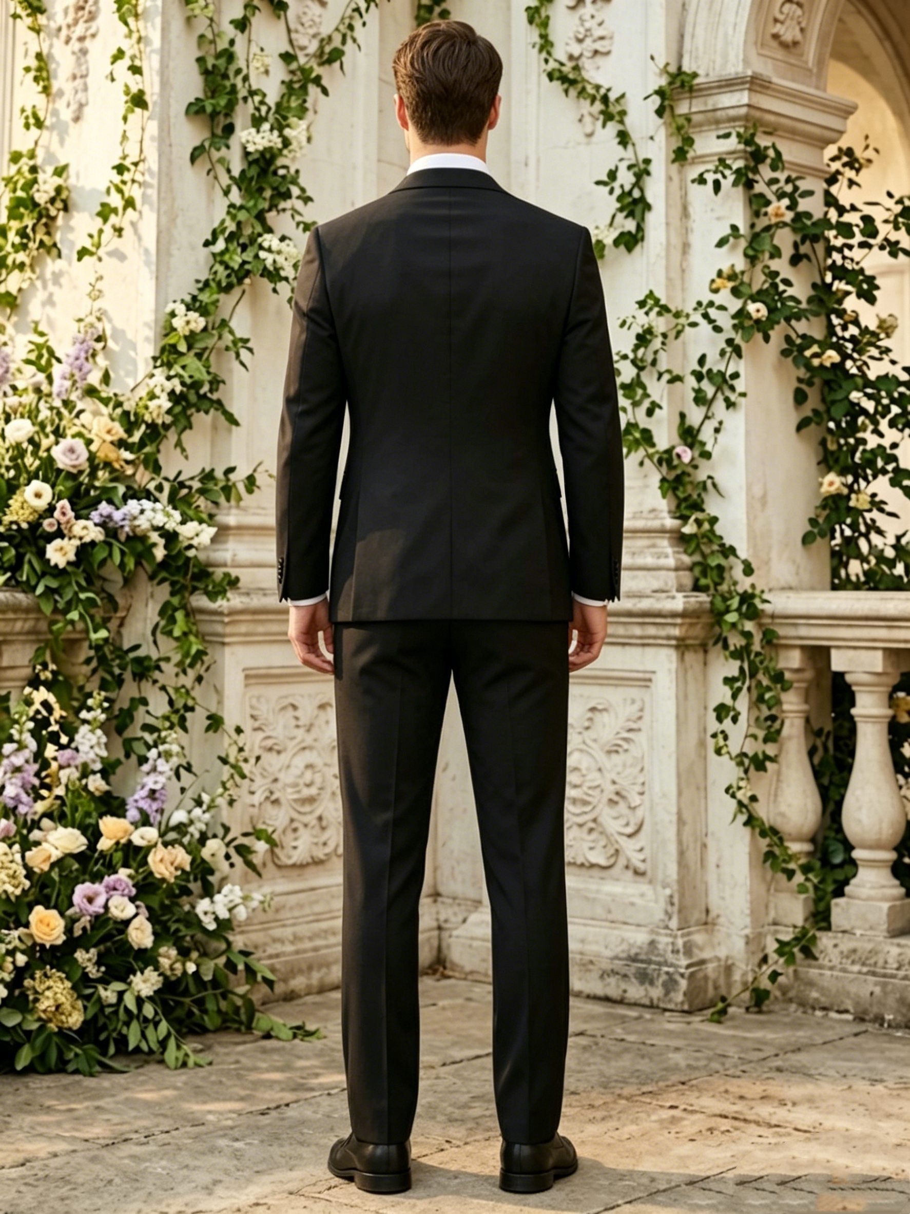 Finley | Men's Black Suit Jacket Set with Stretch Fit