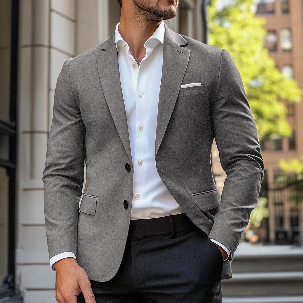 Ryan | Men's Casual Blazer Jacket Polyester Two-Button