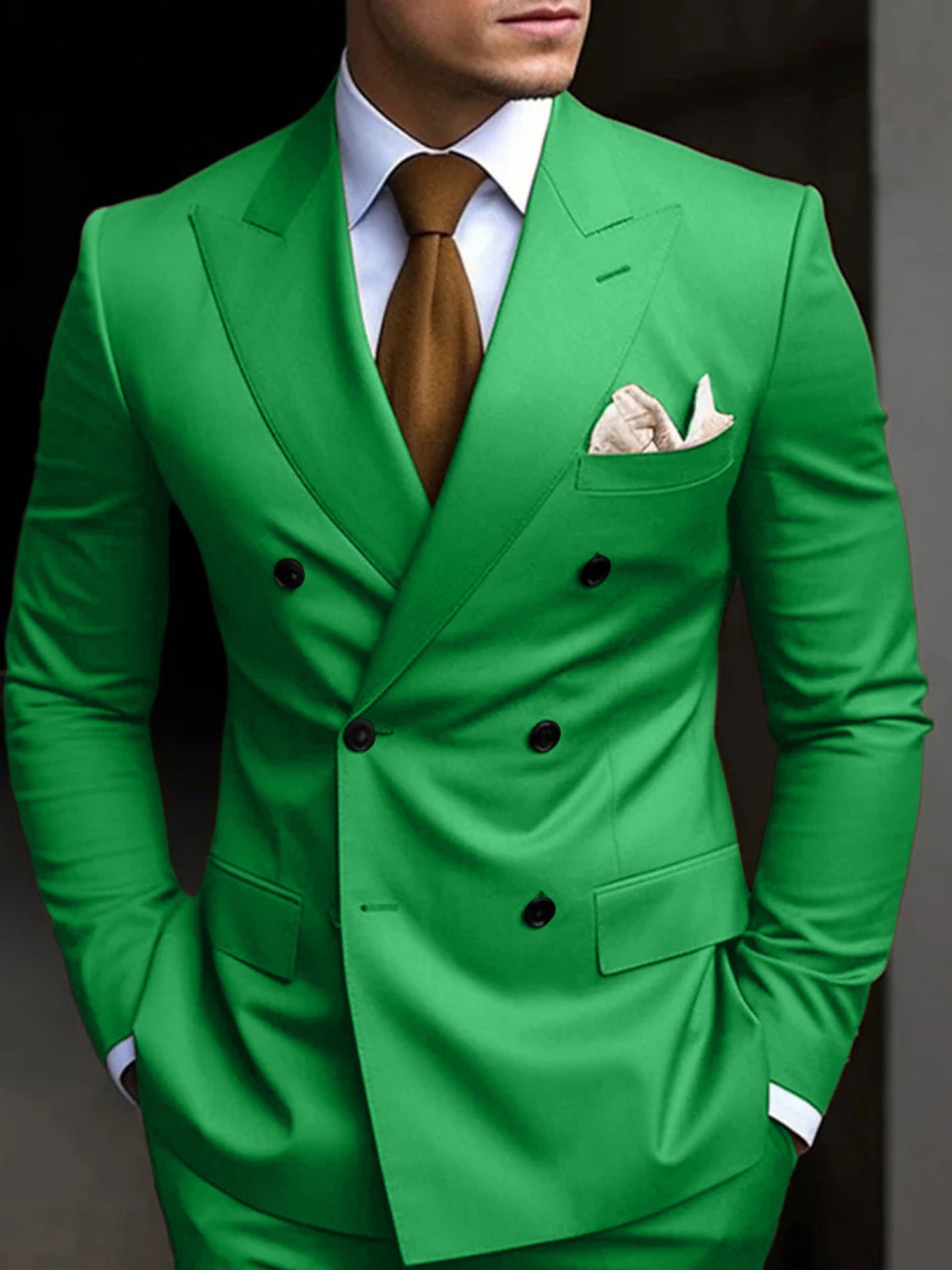 Michael | Men's Suit Cotton Blend Double Breasted