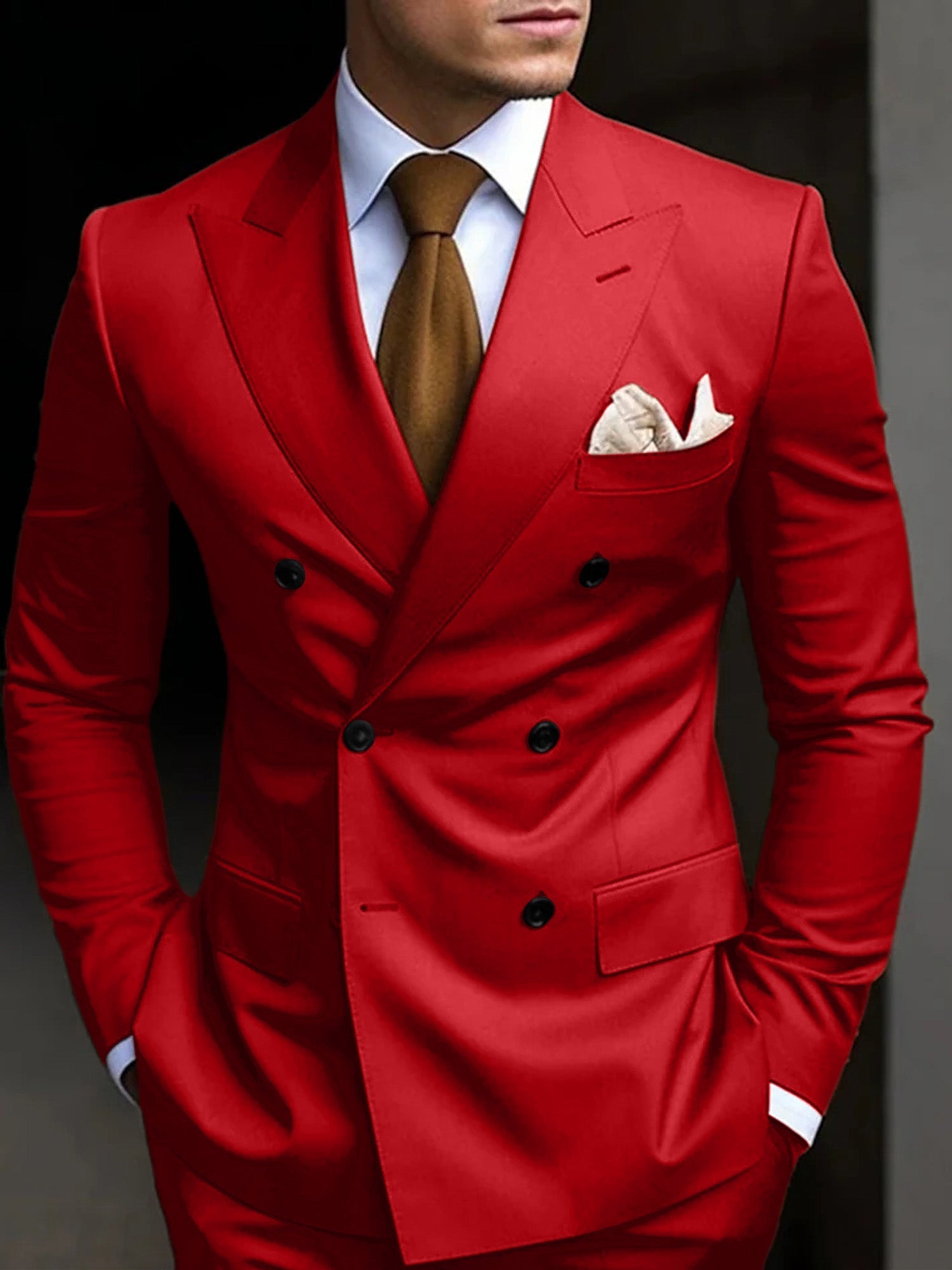 Michael | Men's Suit Cotton Blend Double Breasted