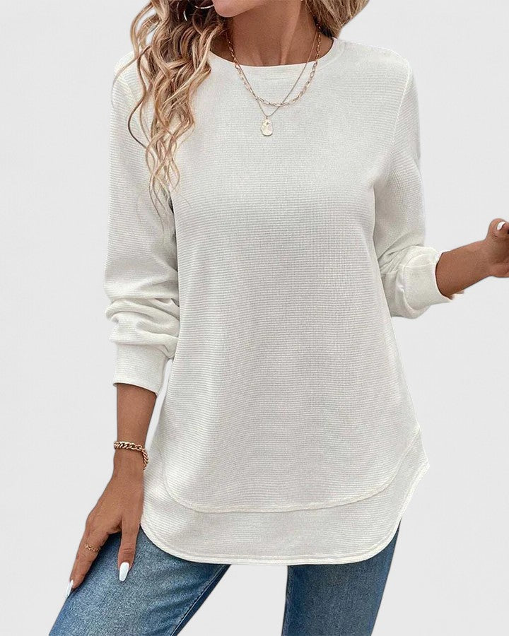 Nina | Women's Soft O-Neck Long Sleeve Top