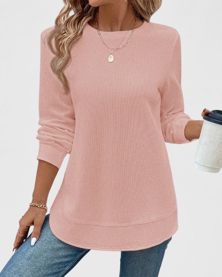 Nina | Women's Soft O-Neck Long Sleeve Top