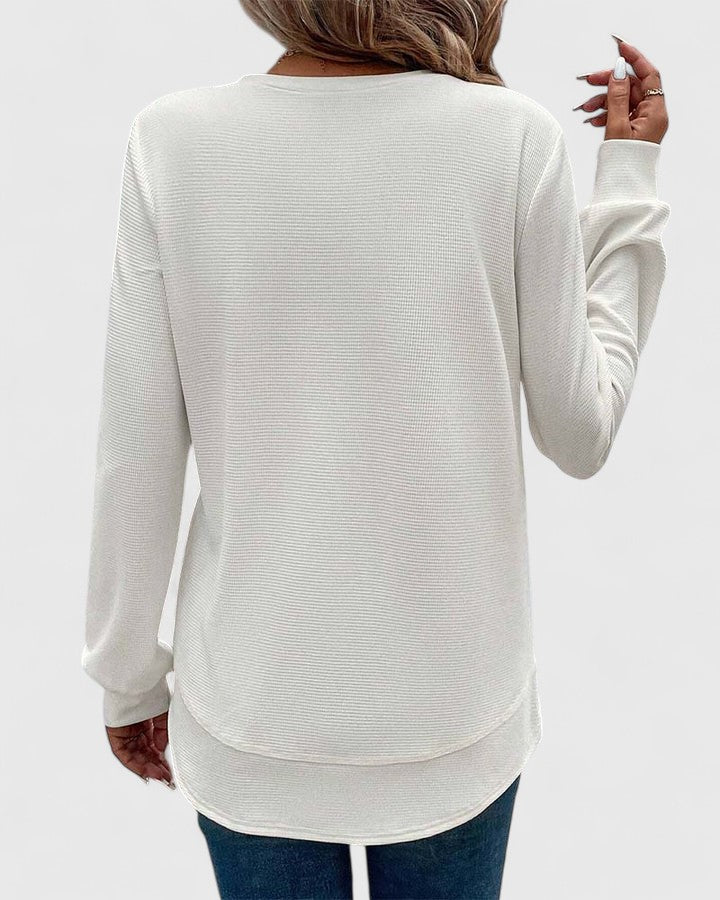 Nina | Women's Soft O-Neck Long Sleeve Top