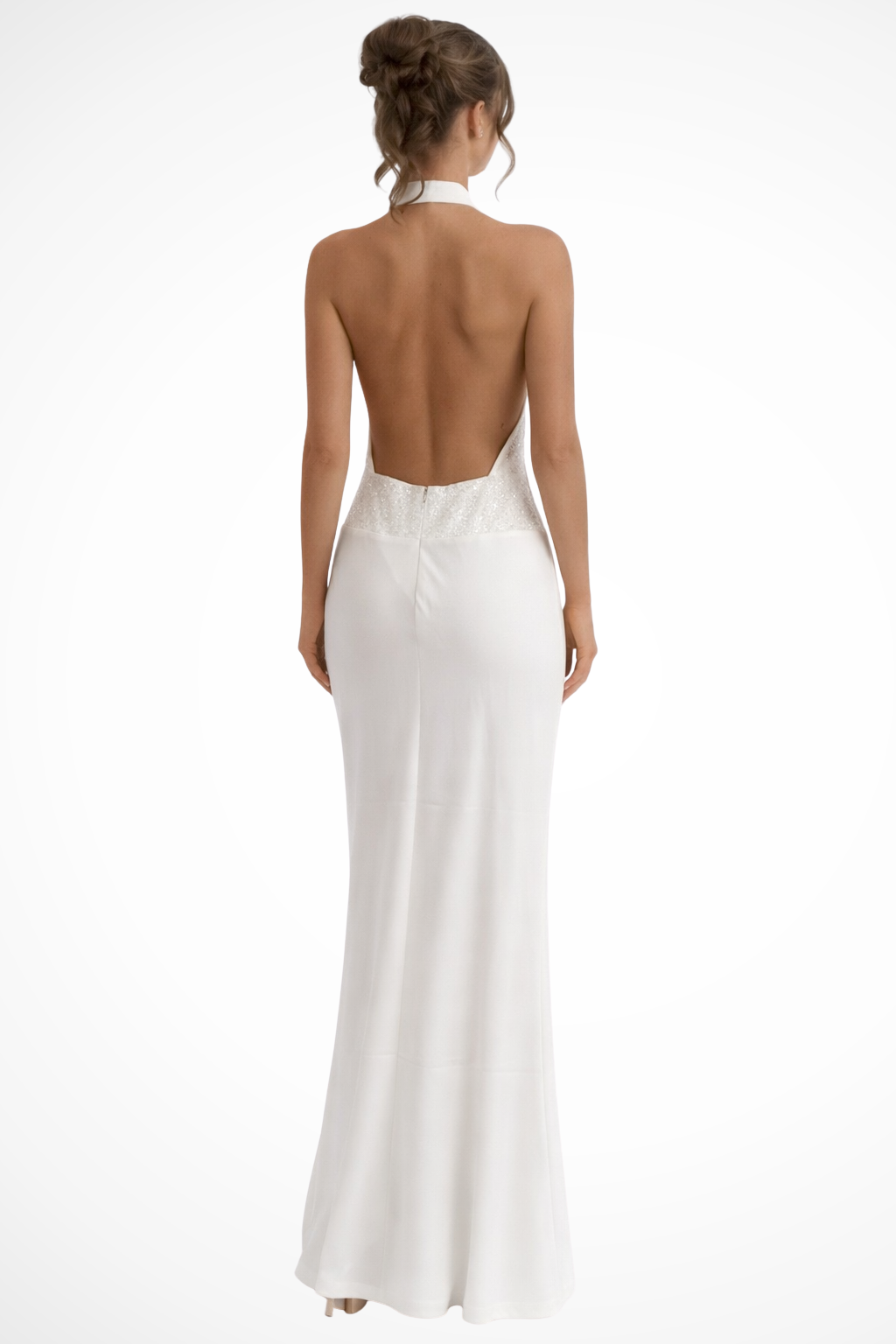Ivana | Women's Satin Halter Neck Maxi Dress