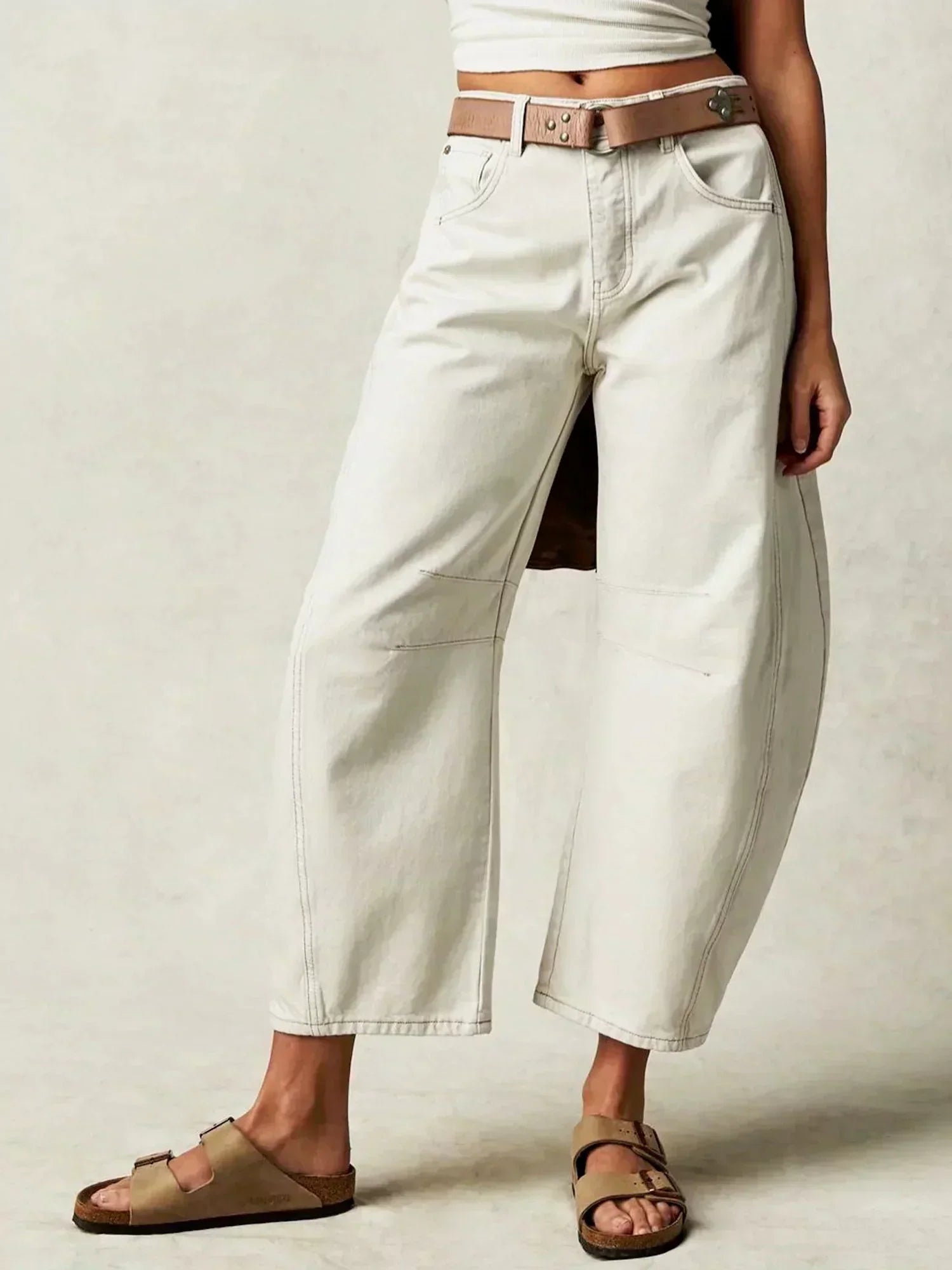 Whitney | Women's Wide Leg Leopard Print Jeans