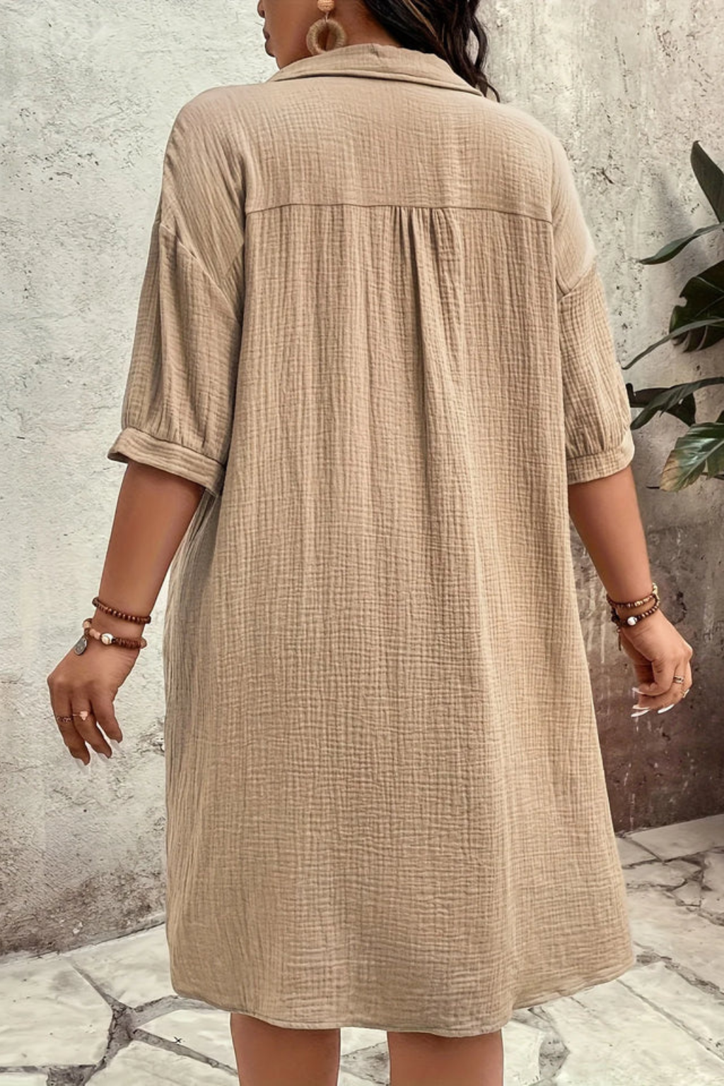 Tatum | Women's Midi Button-Up Shirt Dress