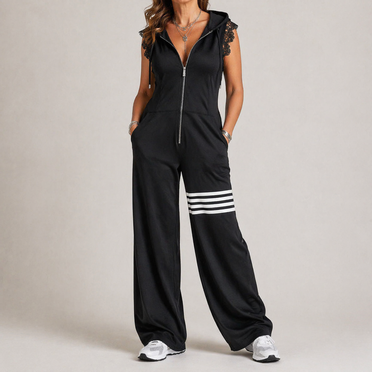 Marina | Sporty Hooded Jumpsuit