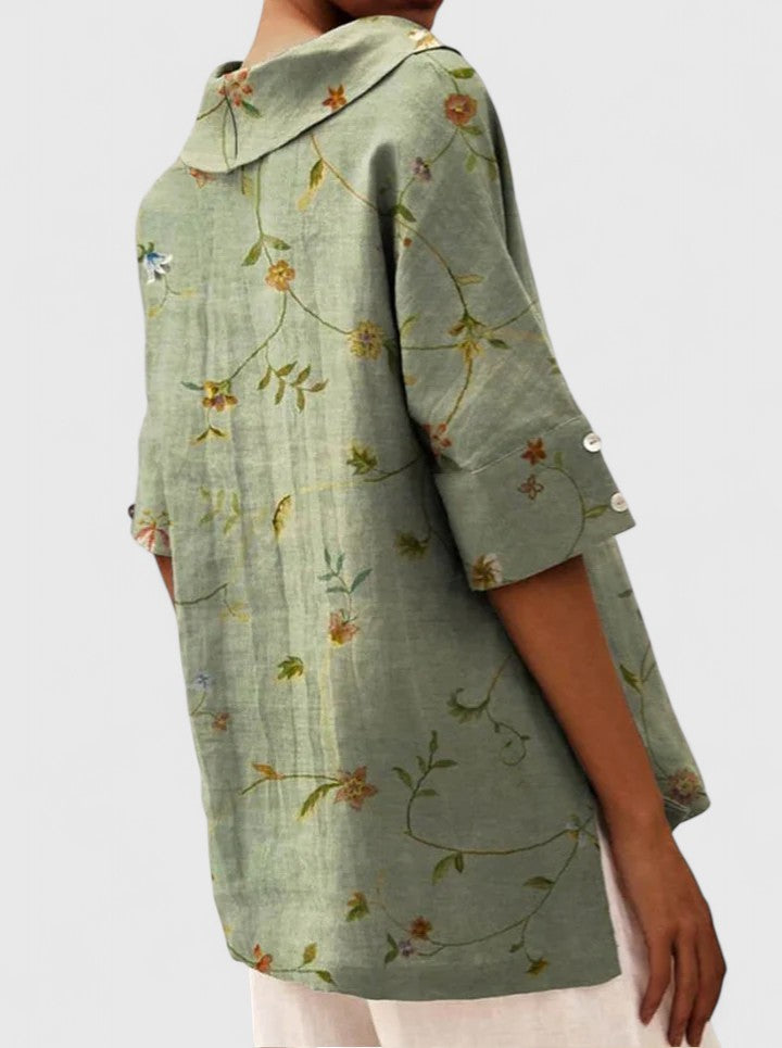 Rosa | Women's Floral V-Neck Summer Top