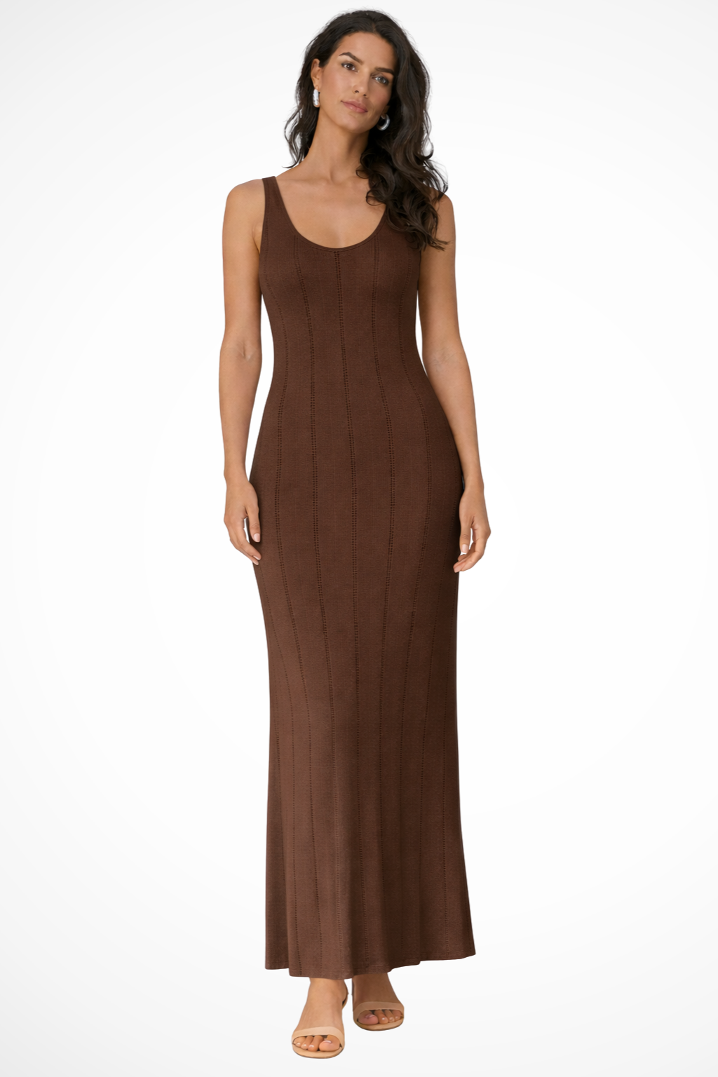 Margot | Women's Black Sleeveless Deep V Maxi Dress